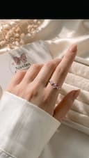 انگشتر پاپیون نگین دار